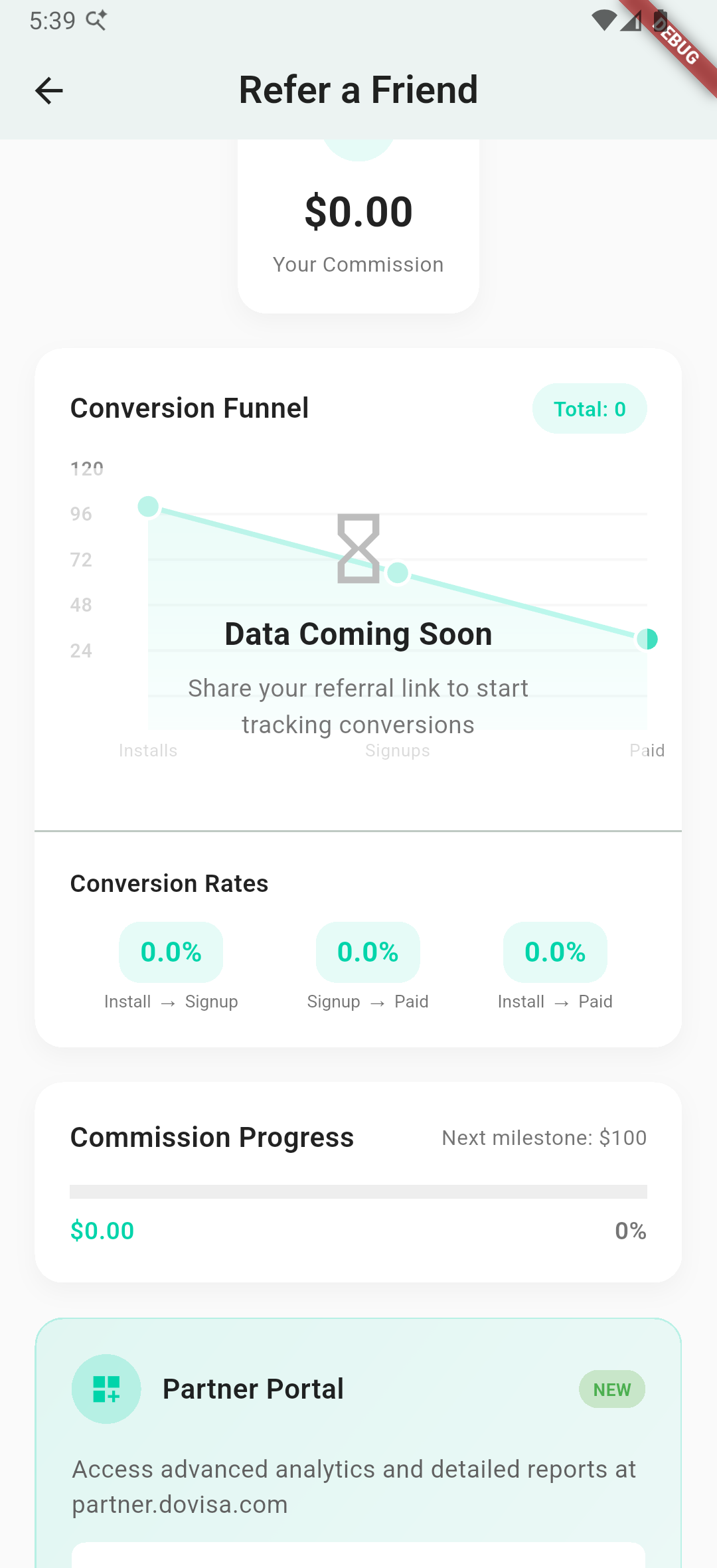 DoVisa Affiliate Dashboard - Partner Earnings